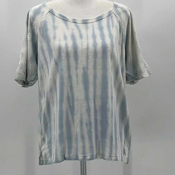 Sanctuary Daydreamer Tie Dye Cotton Blend Top in Seamist Stripe - NWOT - Small - Picture 2 of 6